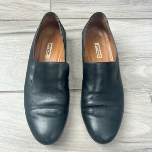 Paul Green Classic Black Leather Loafers MN womens 8.5